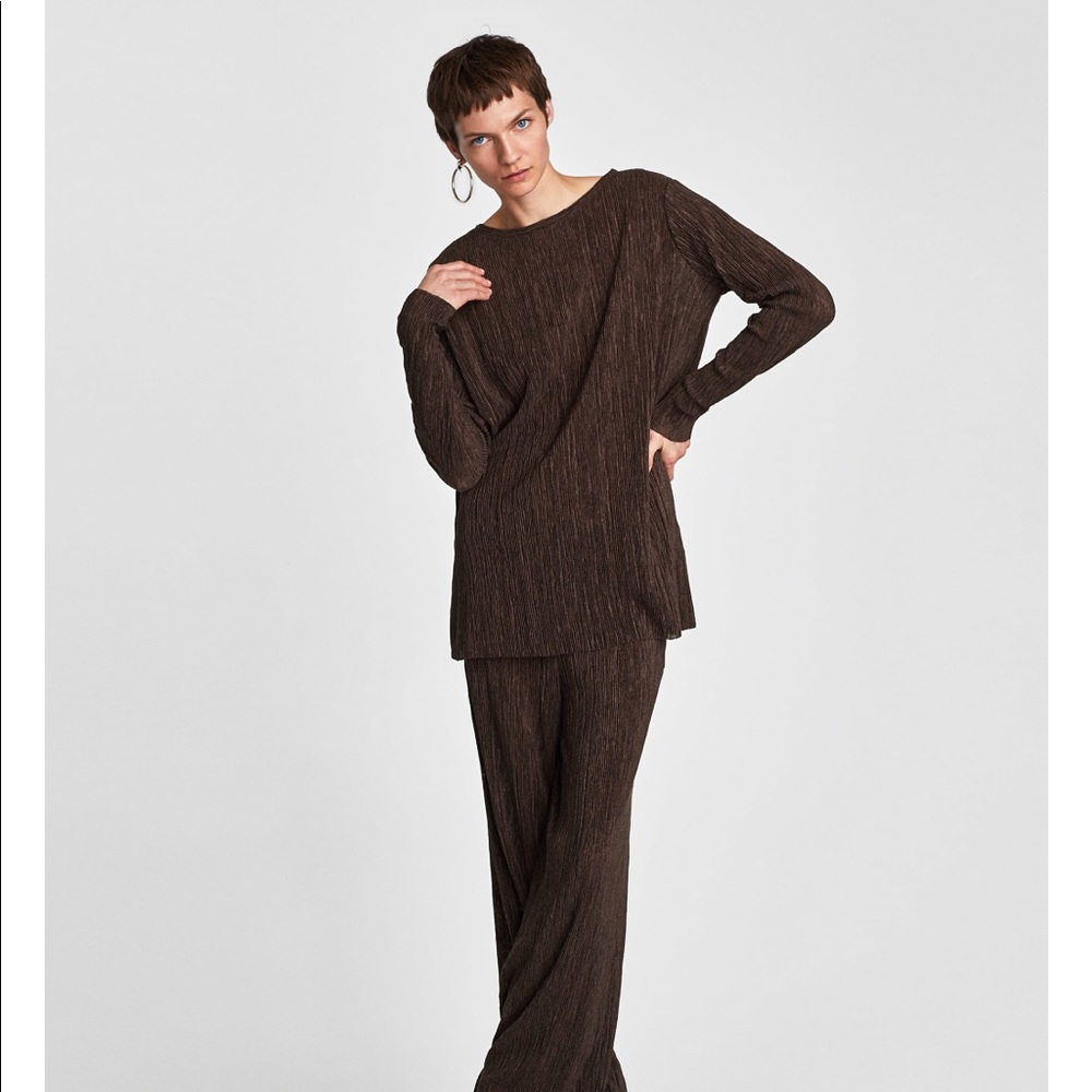 ZARA micropleated t-shirt